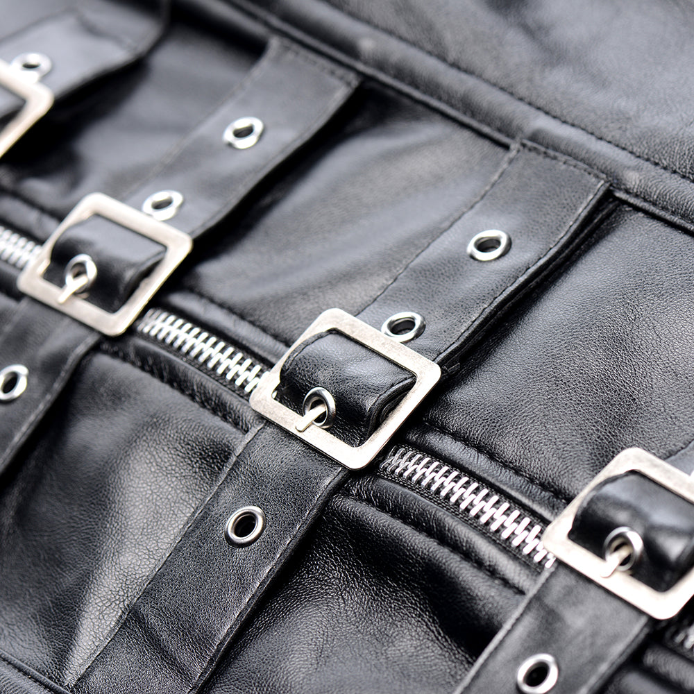 STRICT Lace-up Corset Vest & Thong L