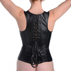 STRICT Lace-up Corset Vest & Thong L