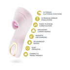 Delice Fleur Clitoral Fluttering & Suction Personal Massager Barely Purple