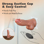 Dr. Skin Silicone Dr. Brody 8.75 in. Vibrating Thrusting Dildo Beige