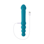 Evolved Flip Flop Rechargeable Silicone Dual-Ended Vibrator Teal