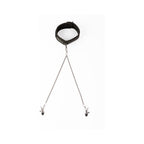 SEI MIO Twin Tweaks Velvet Collar with Nipple Clamps