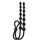 Ass-Sation Dual Silicone Anal Beads Black