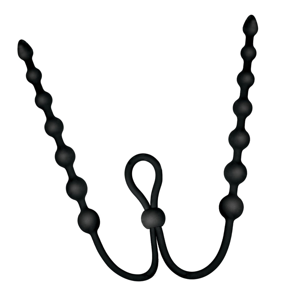Ass-Sation Dual Silicone Anal Beads Black