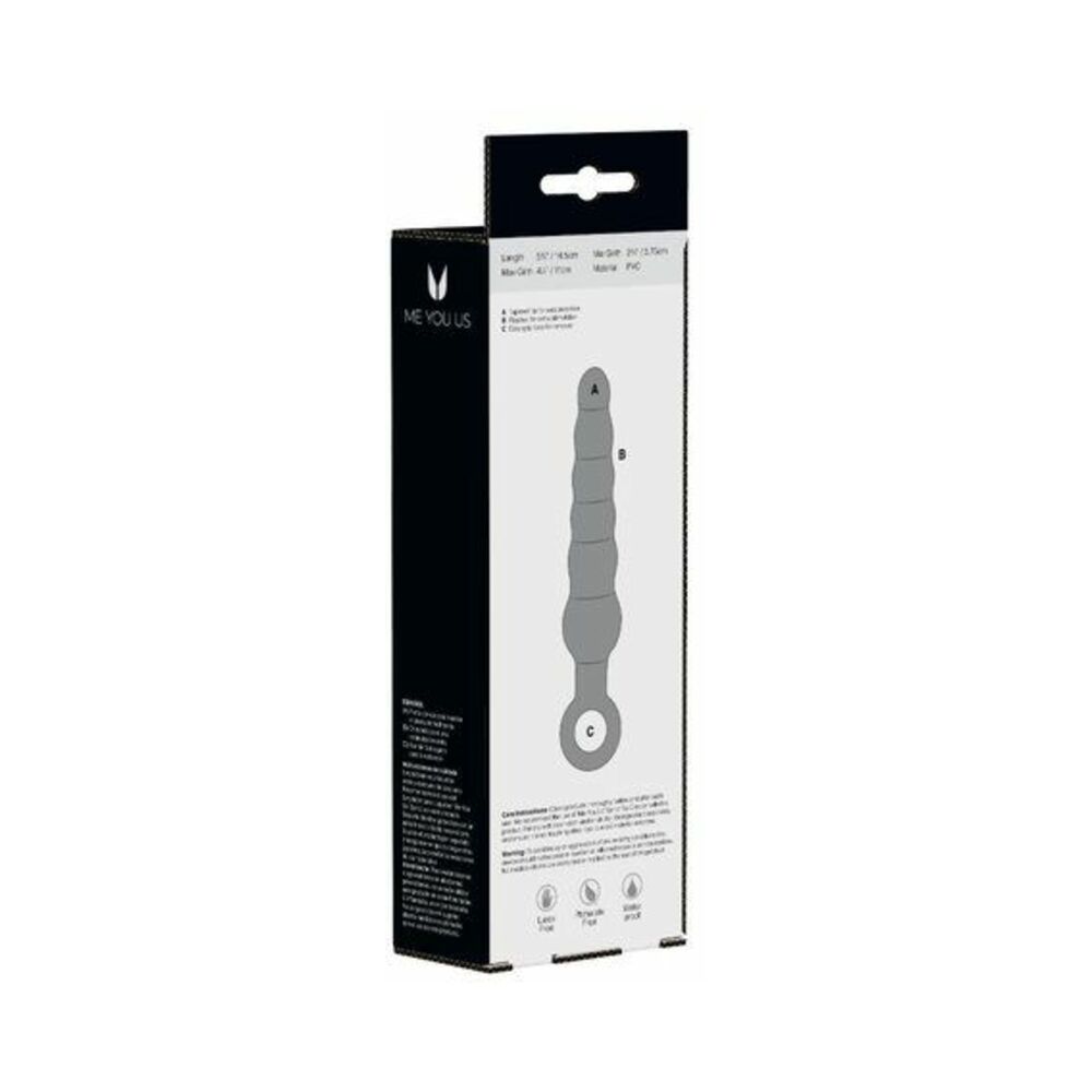 Me You Us Rippled Wand Anal Teaser Plug Black