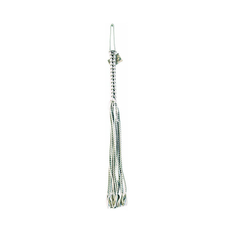 Leather Corset Flogger White/Grey
