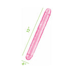 Me You Us Ultra Cock 12 in. Jelly Double Ended Dildo Pink