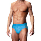 Prowler Lace Open Back Brief Neon Blue M