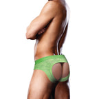 Prowler Lace Open Back Brief Neon Green M
