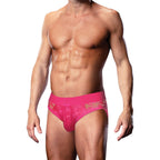 Prowler Lace Open Back Brief Pink L