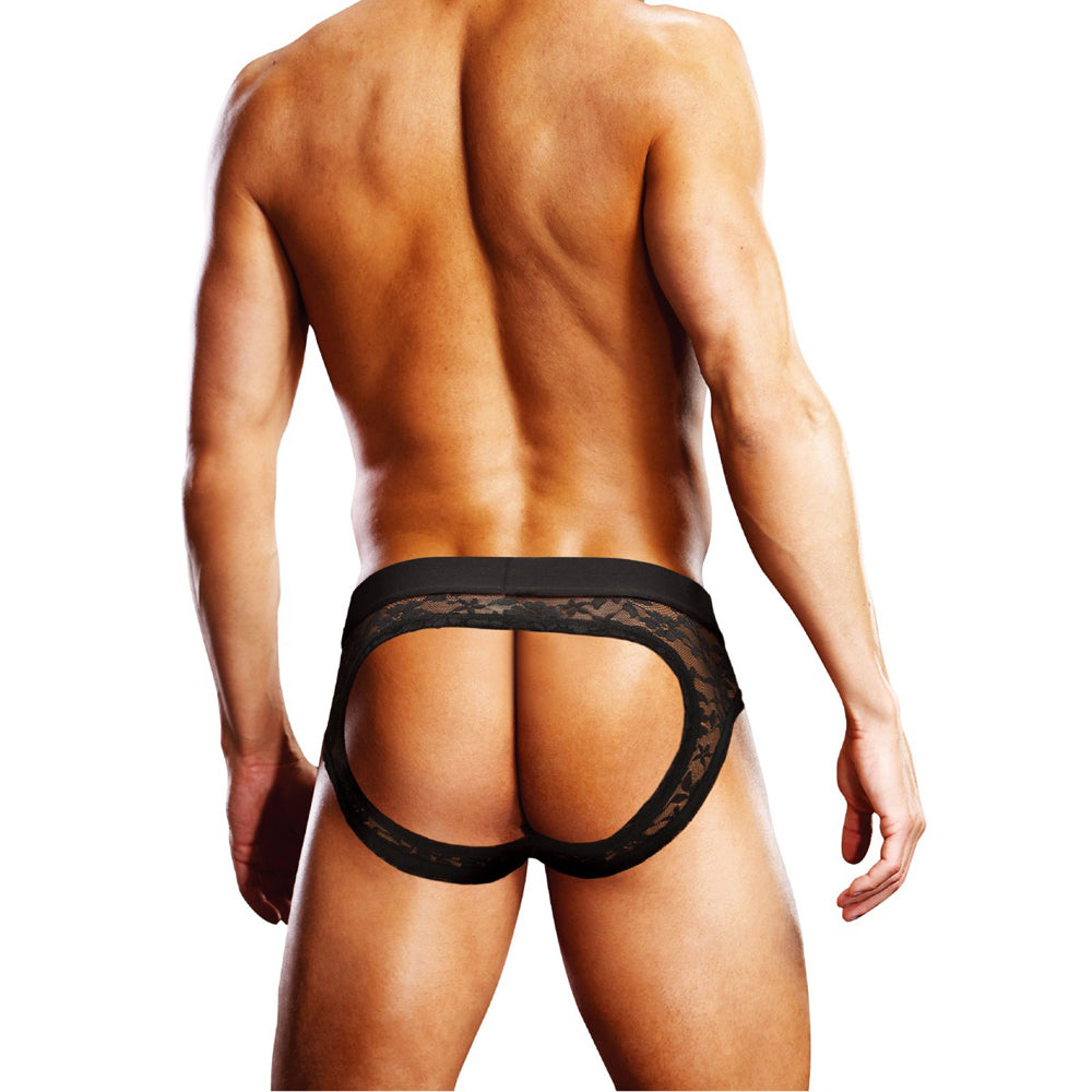 Prowler Lace Open Brief Black 2XL