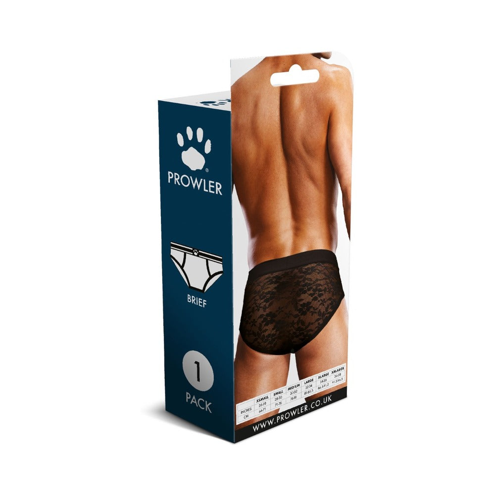 Prowler Lace Brief Black Black L