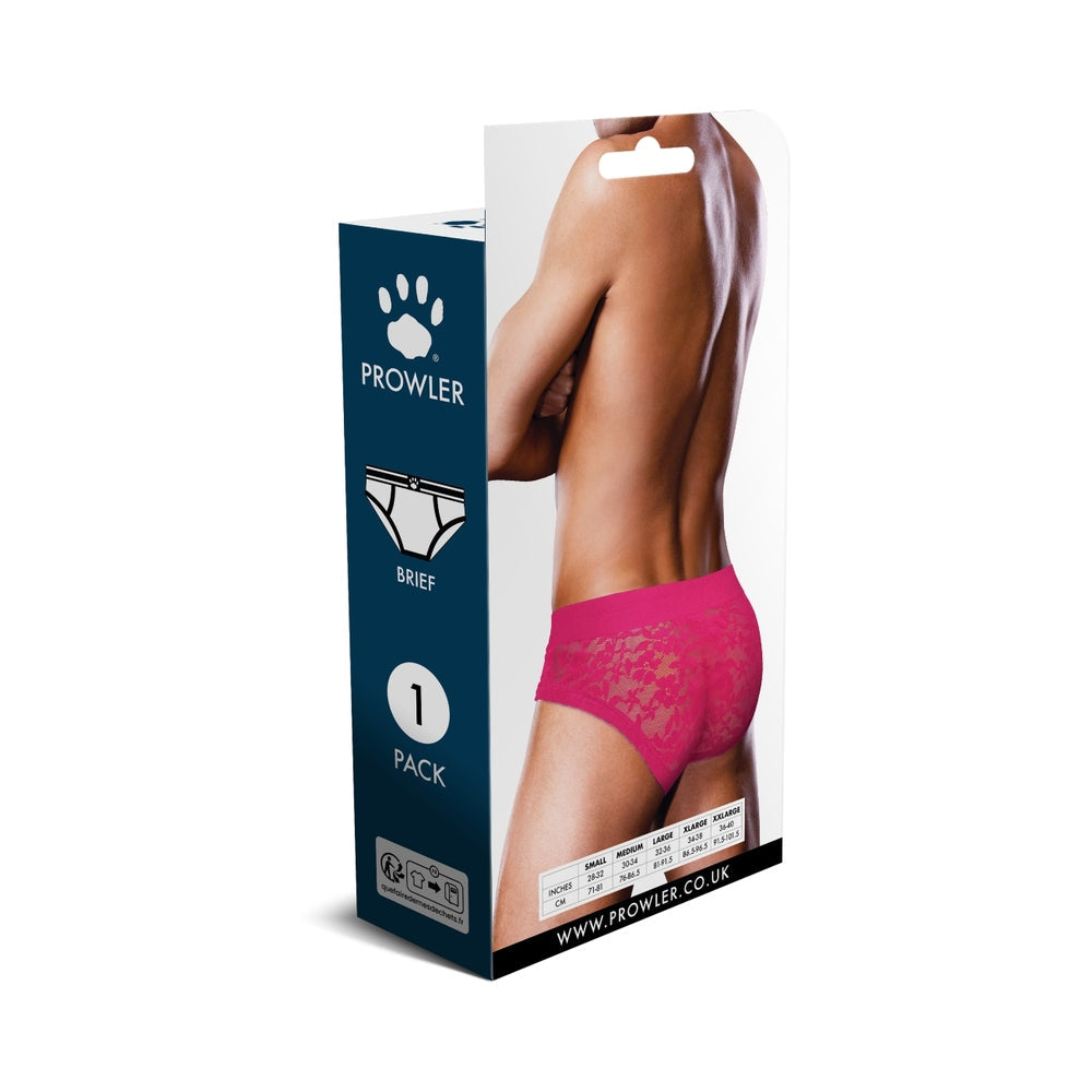 Prowler Lace Brief Pink M