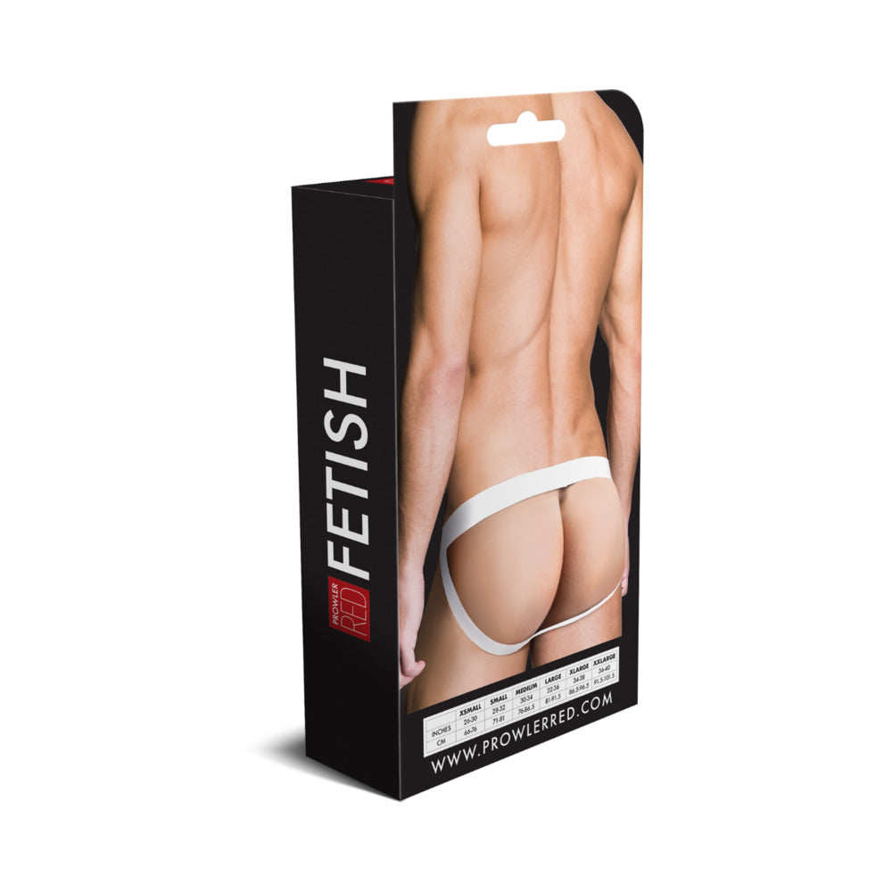 Prowler RED Assless Cockring Jock Strap White L