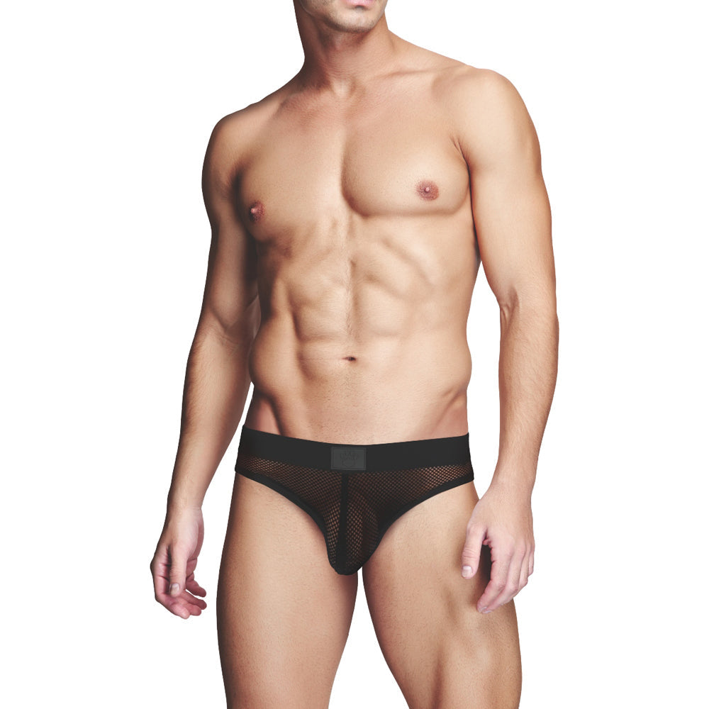 Prowler RED Fishnet Assless Brief Black M