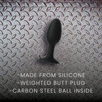 Prowler RED Weighted Butt Plug Black Small