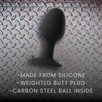 Prowler RED Weighted Butt Plug Black Large