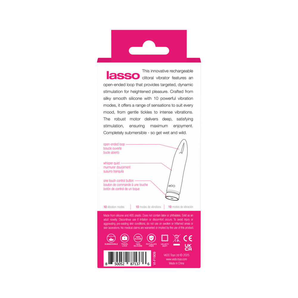 VeDO Lasso Rechargeable Bullet Vibe Pink