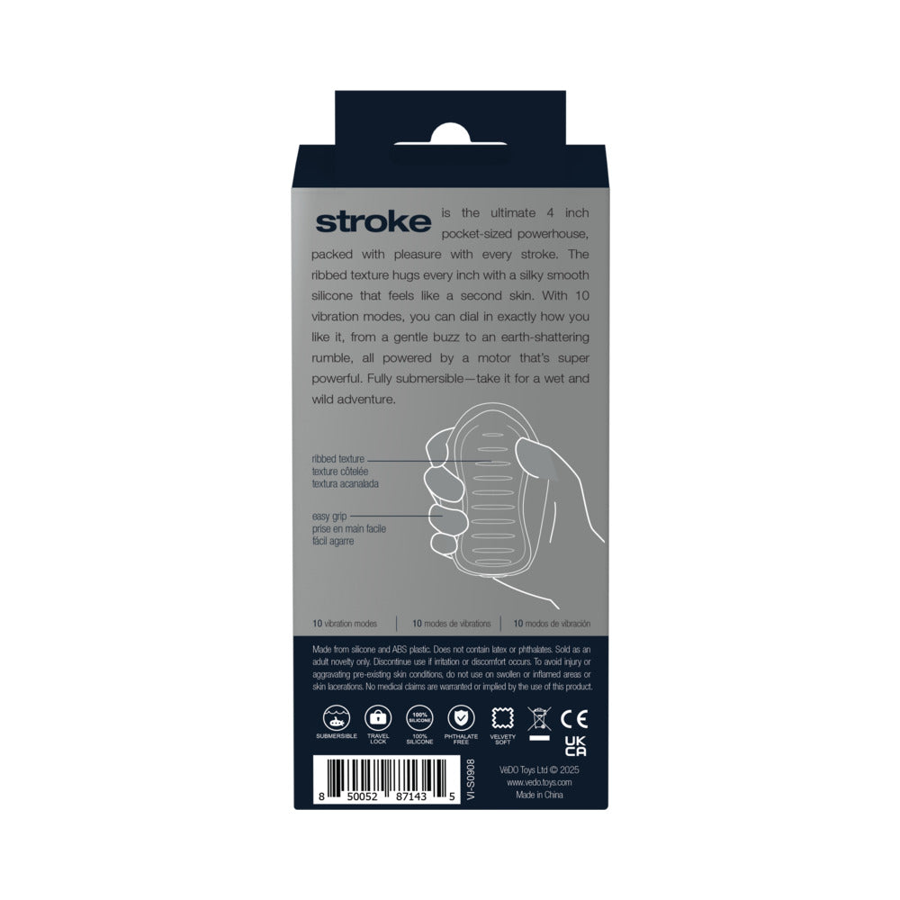 VeDO Stroke Rechargeable Vibrating Stroker Black