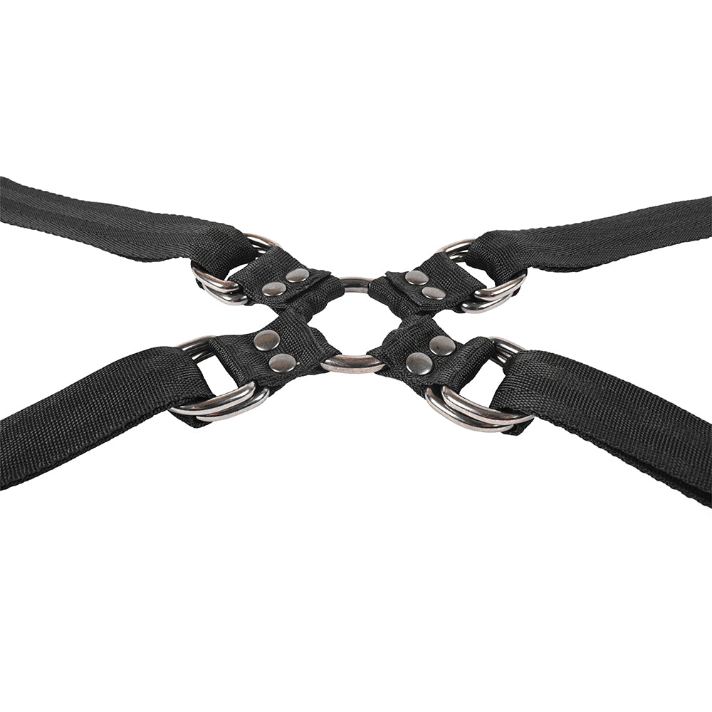 Sportsheets Velvet Noir Adjustable Hog Tie & Cuff Set