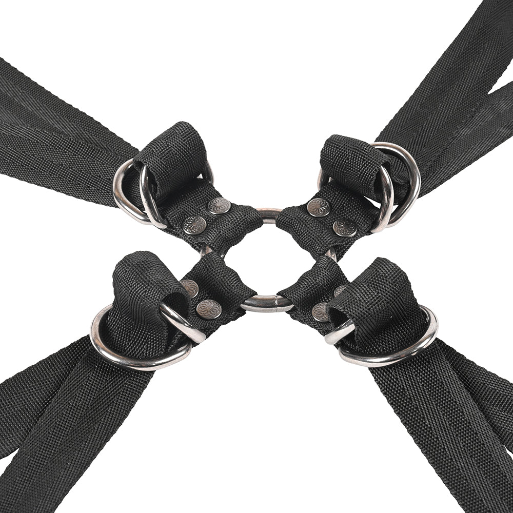 Sportsheets Velvet Noir Adjustable Hog Tie & Cuff Set