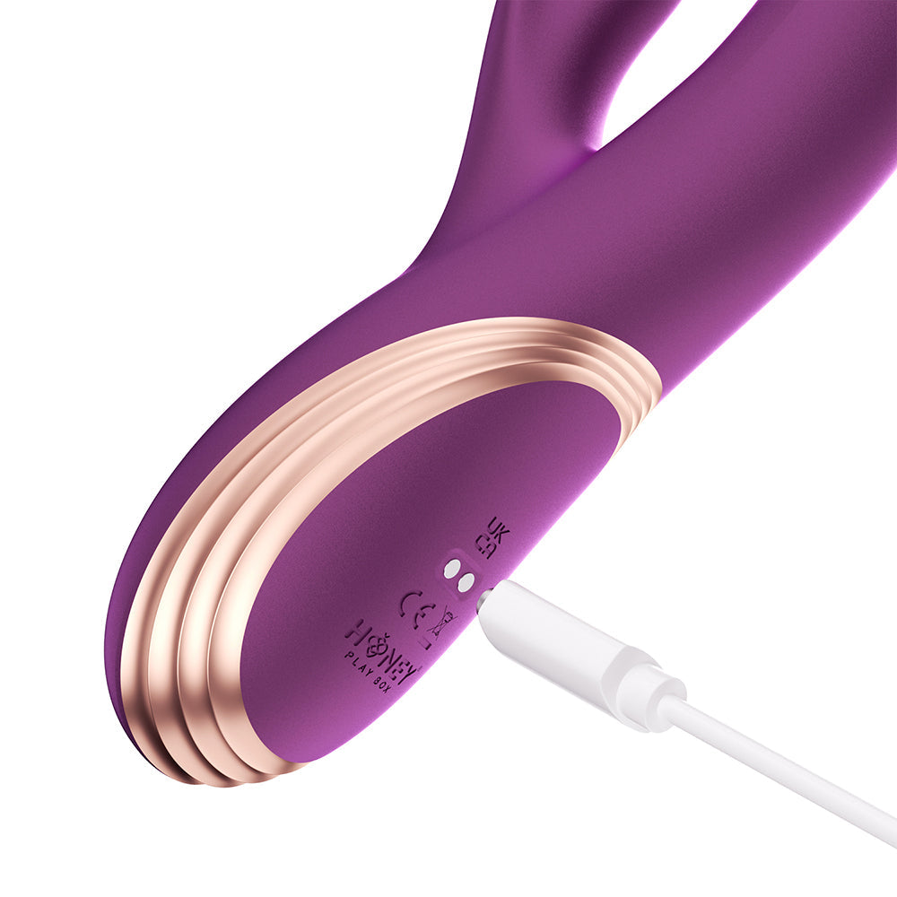 Honey Play Box Gem Pressure Sensing App-Controlled Twin Balls Rabbit Purple