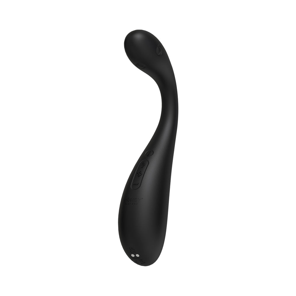 Honey Play Box Puff App-Controlled Inflatable Kegel Ball Black