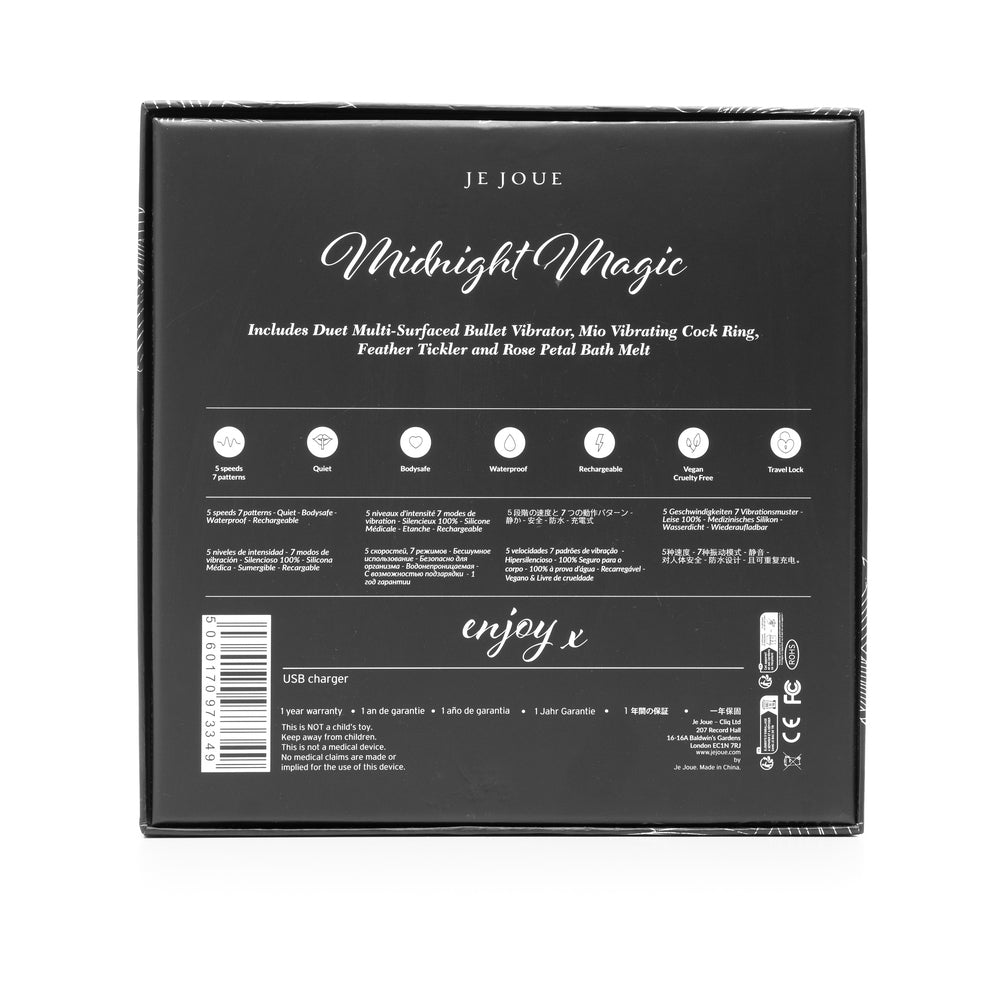 Je Joue Midnight Magic: Duet Bullet, Mio Ring, Feather Tickler, Rose Bath Melt