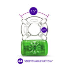 Play With Me Pleaser Rechargeable C-Ring Neon Green