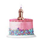 Pink Foil Penis Balloon Candle