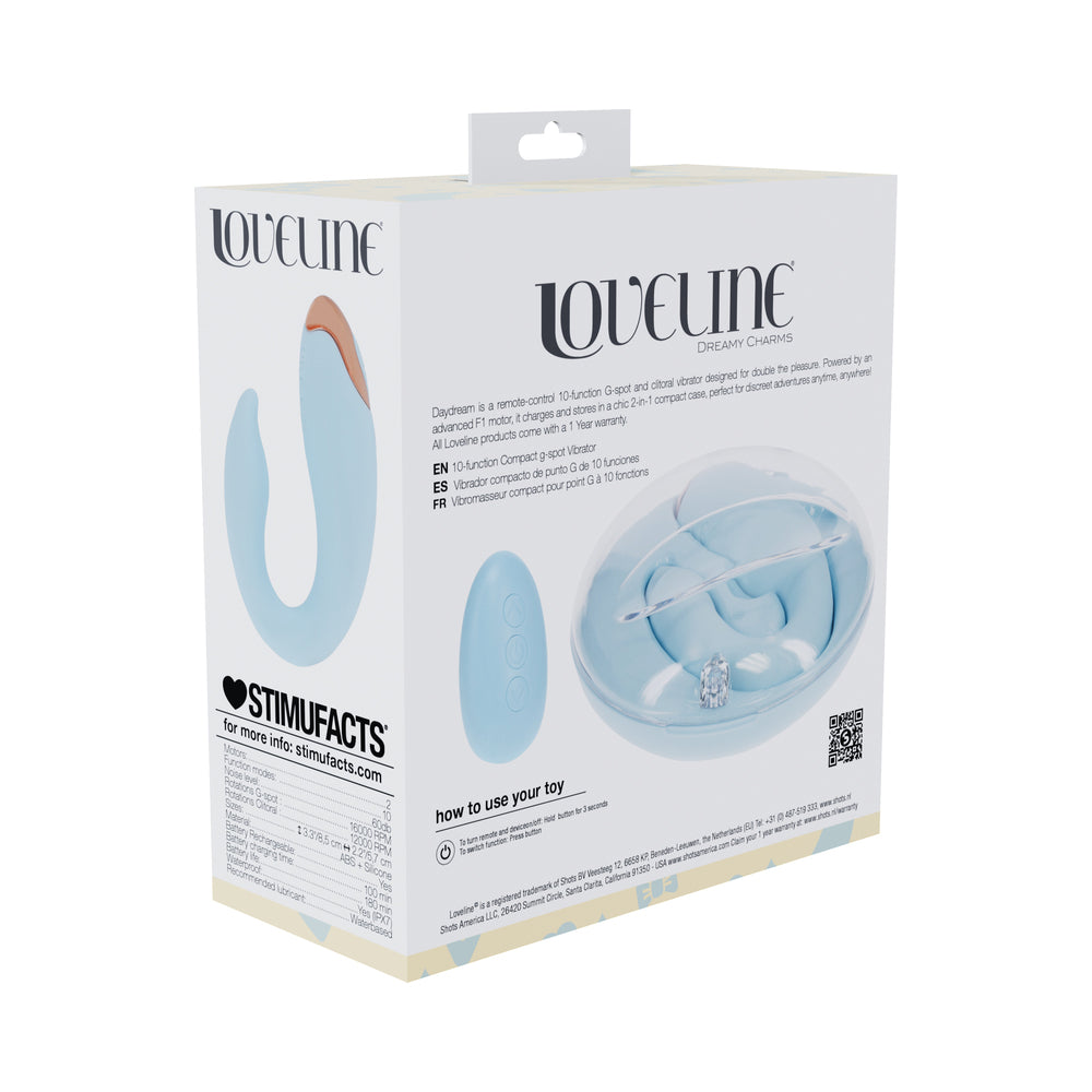 LoveLine Daydream AirTapTech Rechargeable Vibrator Blue