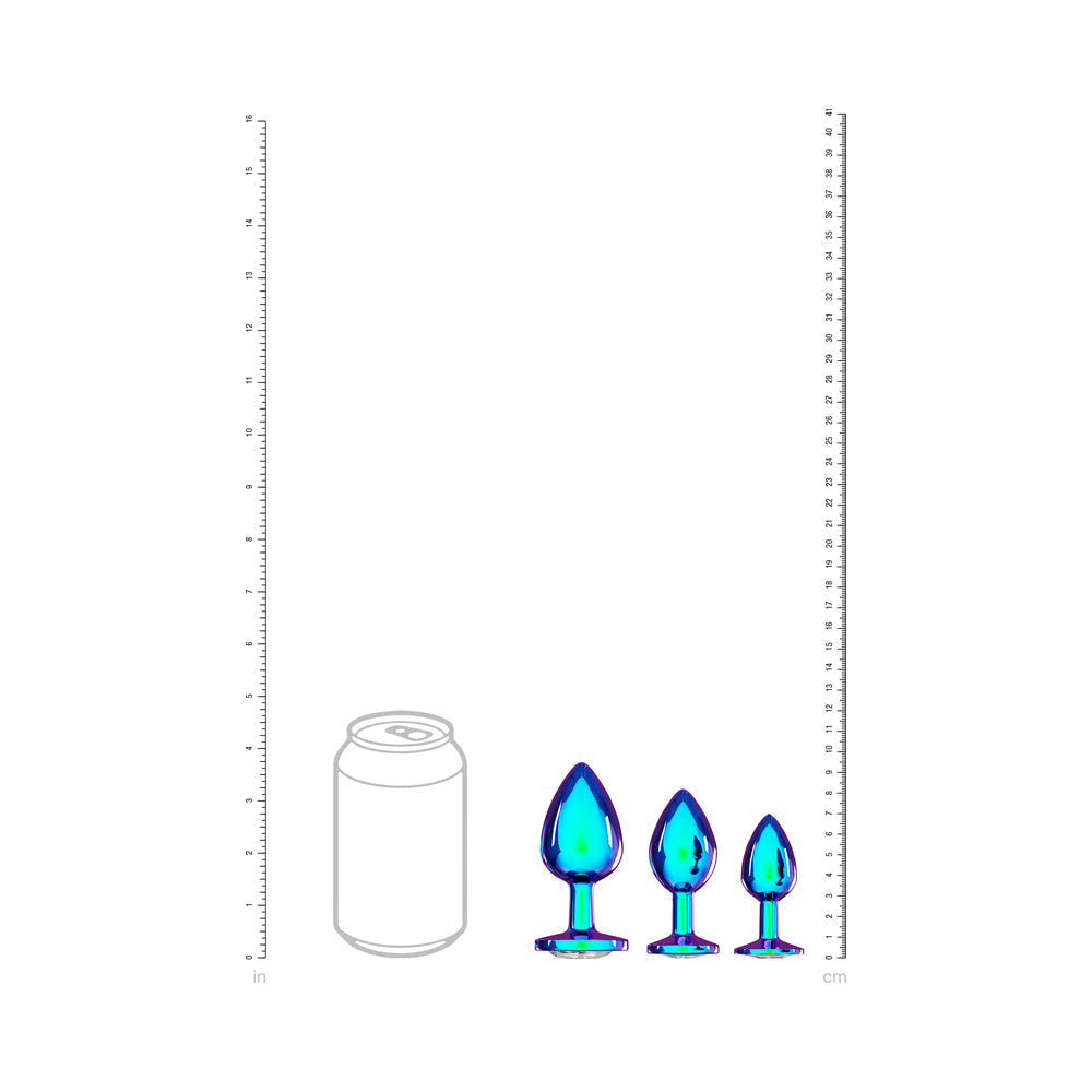 Ouch! International Venice Collection Metal Anal Plug Set Iridescent