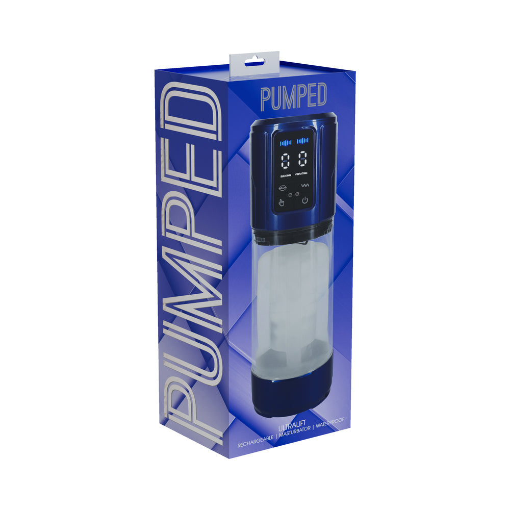 PUMPED UltraLift Automatic Masturbator Waterproof Metallic Blue