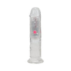 RealRock Wireless Rechargeable Remote Control LED Vibrating 6 in. Dildo Clear