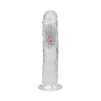 RealRock Wireless Rechargeable Remote Control LED Vibrating 8 in. Dildo Clear
