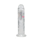 RealRock Wireless Rechargeable Remote Control LED Vibrating 8 in. Dildo Clear