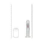 RealRock Wireless Rechargeable Remote Control LED Vibrating 8 in. Dildo Clear