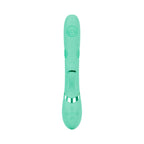 VIVE Fiore Rechargeable G-Spot Air Wave and Tapping Flared Clit Stimulator Green