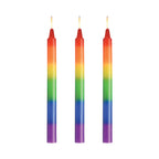 Master Series Pride Candles Rainbow Drip Candle Set of 3