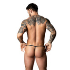 Male Power The Ultimate Duo CRR Pouch G-String & Red Cock Ring Black L/XL