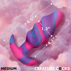 Creature Cocks Unicorn Swirl Silicone Butt Plug Medium