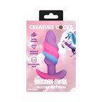 Creature Cocks Unicorn Swirl Silicone Butt Plug Small