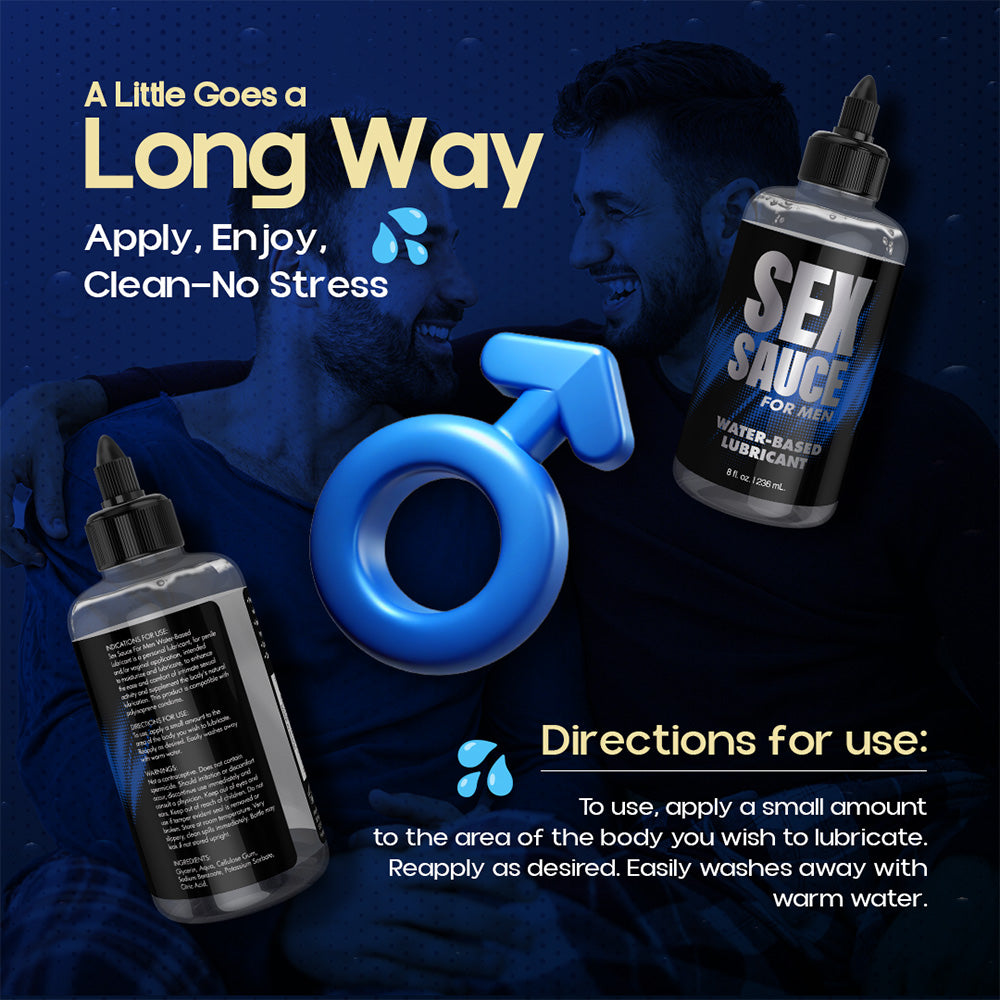 Naughty Jane's Sex Sauce for Men Water-Based Lubricant 16 oz.