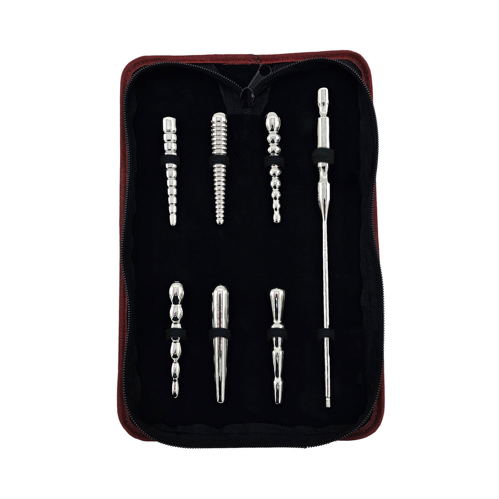 Rouge Stainless Steel Penis Plug Set 7pc with Bag