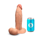 b-Vibe Slipskin Realistic Silicone Dildo 9 in. Girthy Mocha
