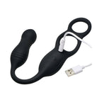 JOCK Silicone Vibrating Plug with Cock & Ball Ring and Remote