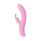 Playboy Rub Me Right Rechargeable Thrusting Dual Stimulator Silicone Pink Petal
