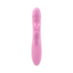 Playboy Rub Me Right Rechargeable Thrusting Dual Stimulator Silicone Pink Petal