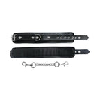 Rouge Fetish Play Vegan Wrist Cuffs Black