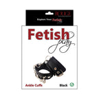 Rouge Fetish Play Vegan Ankle Cuffs Black